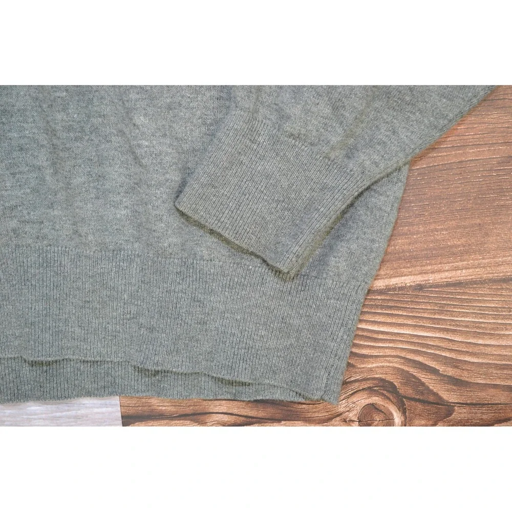 Peter Millar Sweater Mens XL Gray 1/4 Zip Mock Neck Merino Wool Pullover‎